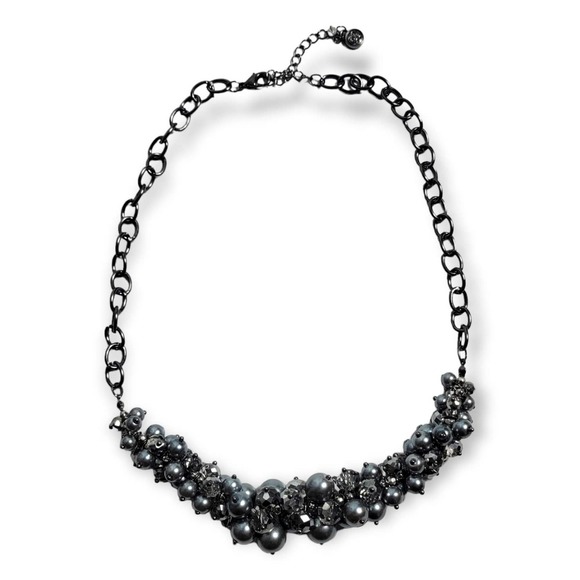 Chunky Silver Balls Beads on 24" Chain - Picture 1 of 5